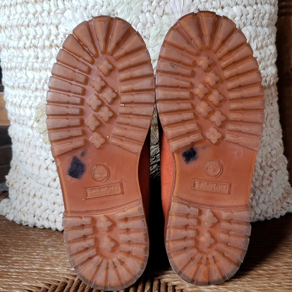 Timberland waterproof boots, girls size 2.5, rust